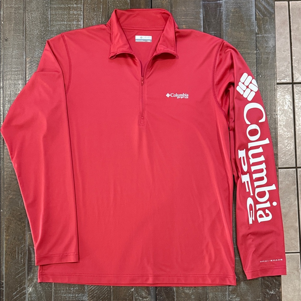 Columbia Men's Red Long Sleeve Performance Tee - Men’s - Medium